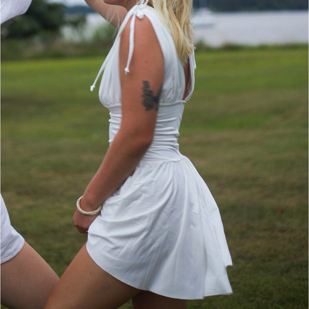 White Flowy Dress